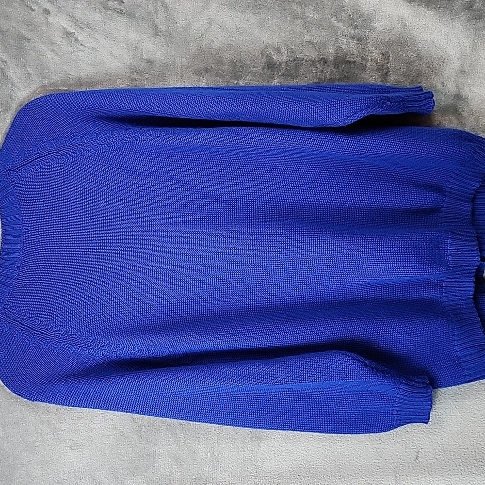 Blue Knit Cardigan Sweater Limited Express. Size M 30% Wool - Picture 6 of 7